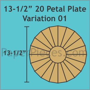 13-1/2" 20 Petal Plate Variation 01