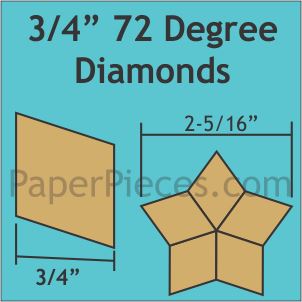 3/4" 72 Degree Diamonds