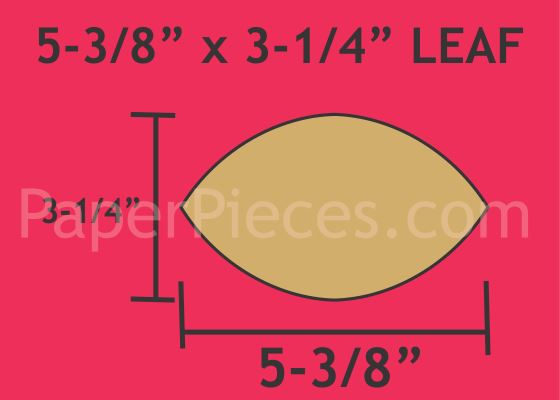 5-3/8" x 3-1/4" Leaf