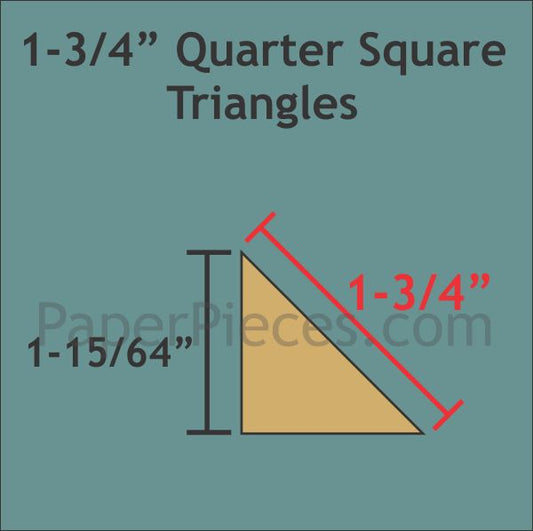1-3/4" Quarter Square Triangles