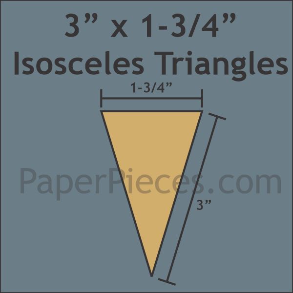 3" x 1-3/4" Isosceles Triangle