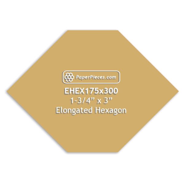 1-3/4" x 3" Elongated Hexagon