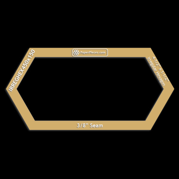 4-1/2" x 1-1/2" Irregular Hexagon