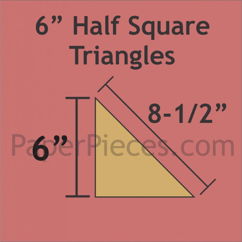 6" Half Square Triangles