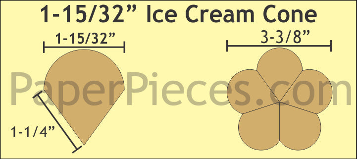 1-15/32" Ice Cream Cones