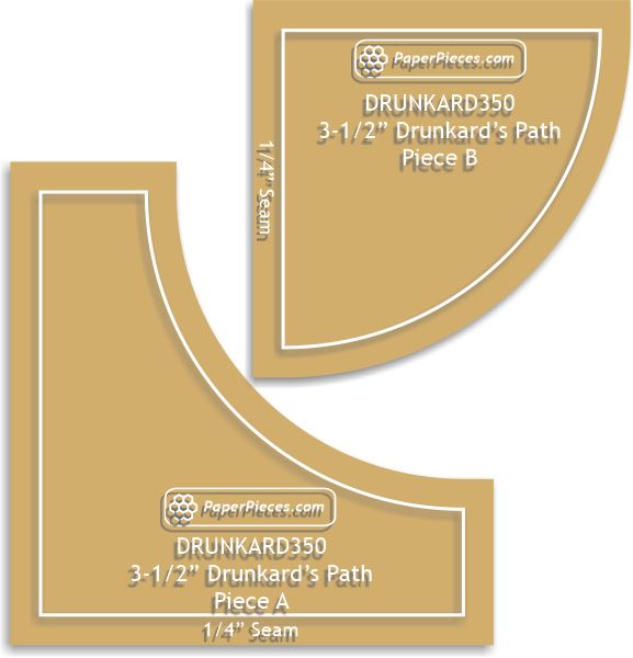 3-1/2" Drunkard's Path