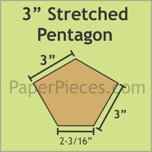 3" Stretched Pentagons