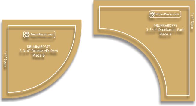 3-3/4" Drunkard's Path Block