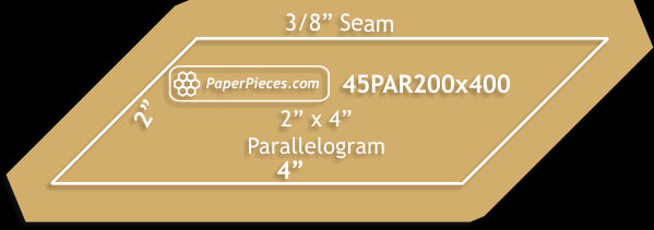 2" x 4" 45 Degree Parallelograms
