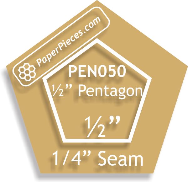 1/2" Pentagons