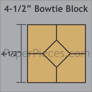 4-1/2" Bowtie Block