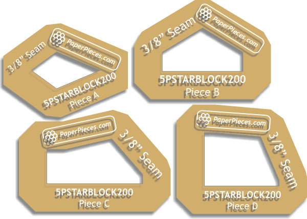 2" 5 Point Star Blocks