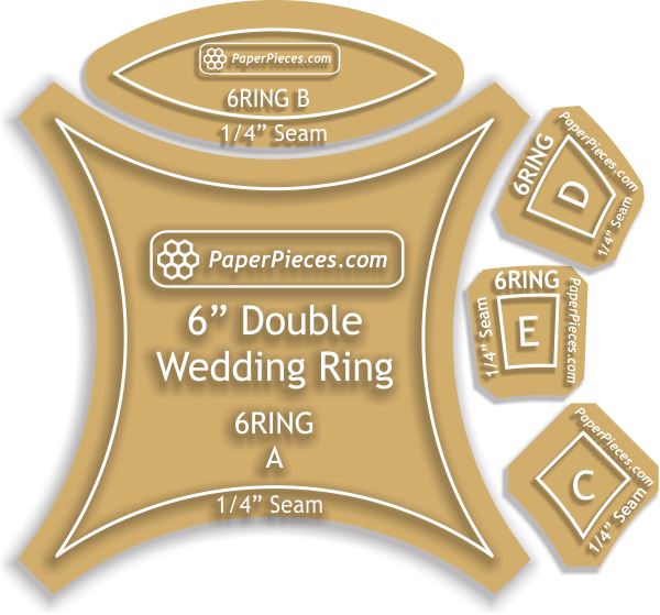 6-3/8" Double Wedding Ring Blocks