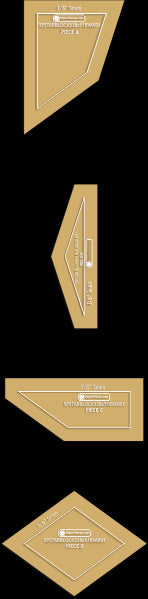 5-3/8" x 5-1/8 5 Point Star Blocks Variation 01