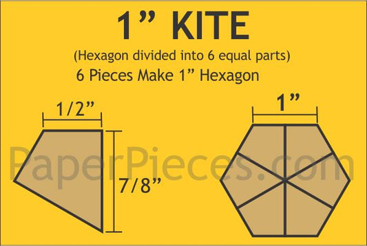 1" Hexagon Kites