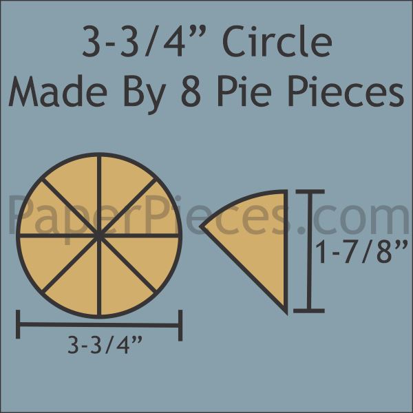 3-3/4" 8 Piece Pie Circle