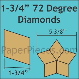 1-3/4" 72 Degree Diamonds