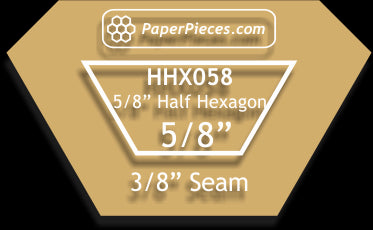 5/8" Half Hexagons