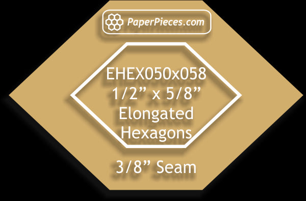 1/2" x 5/8 Elongated Hexagon