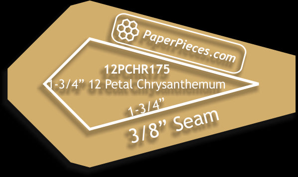 1-3/4" 12 Petal Chrysanthemums