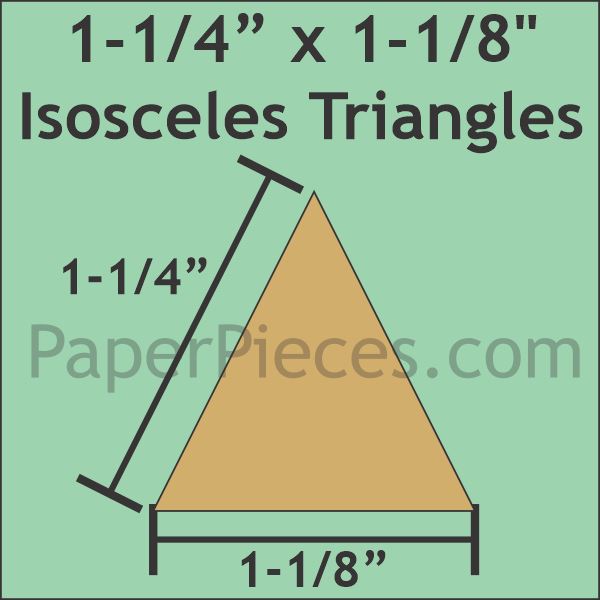 1-1/4" x 1-1/8" Isosceles Triangle