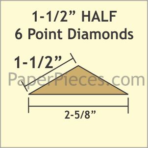 1-3/4" Half 6 Point Diamonds