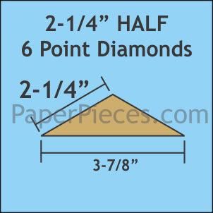 2-1/4" Half 6 Point Diamonds