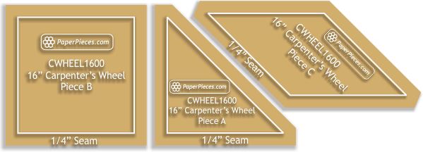 16" Carpenter's Wheel Block