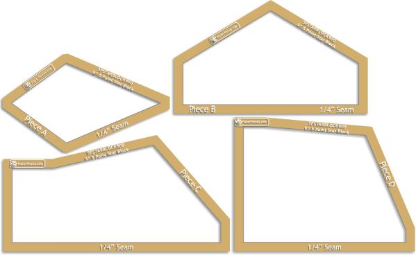 9" 5 Point Star Blocks