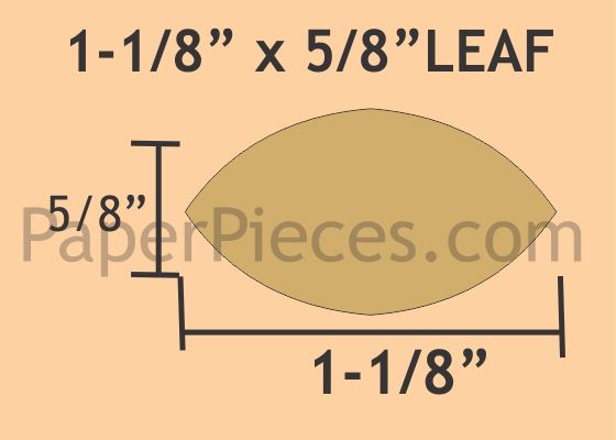 1-1/8" x 5/8" Leaf