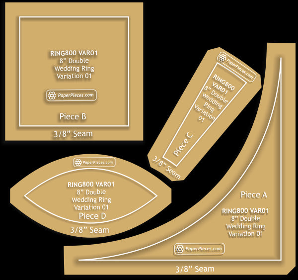 8" Double Wedding Ring Variation 01