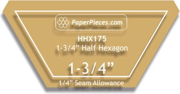 1-3/4" Half Hexagons