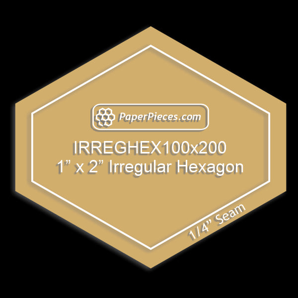 1" x 2" Irregular Hexagons