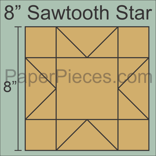 8" Sawtooth Star Block