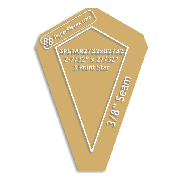 2-7/32" x 27/32" 3 Point Star