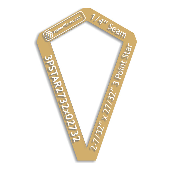 2-7/32" x 27/32" 3 Point Star