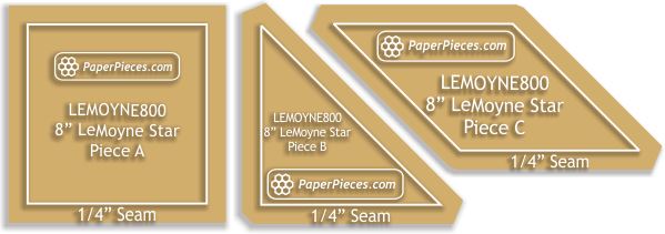 8" LeMoyne Star Block