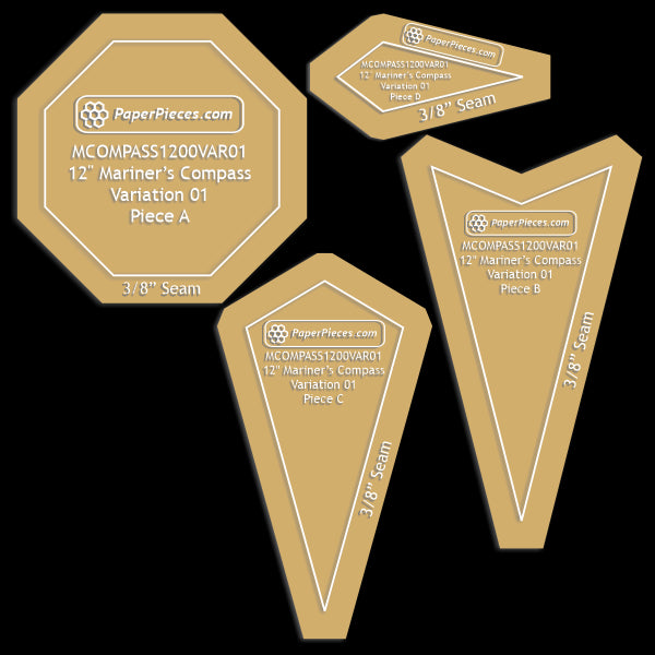 12" Mariner's Compass Variation 01