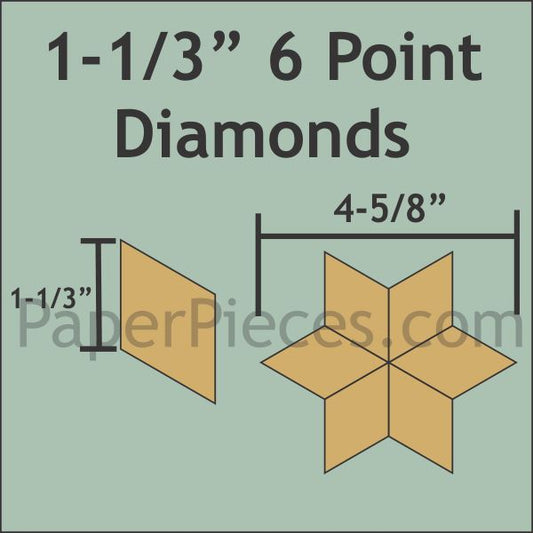 1-1/3" 6 Point-60 Degree Diamonds