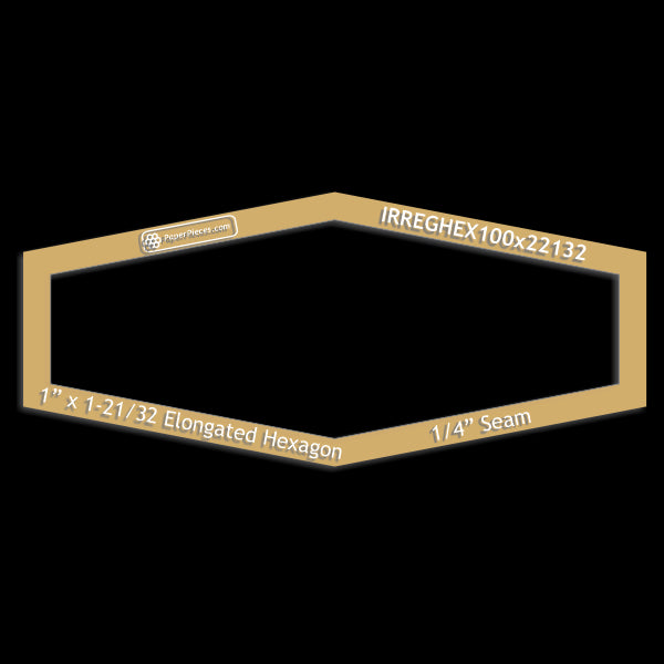 1" x 2-21/32" Irregular Hexagon