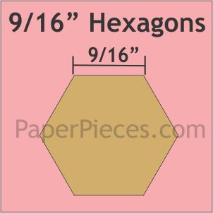 9/16" Hexagons