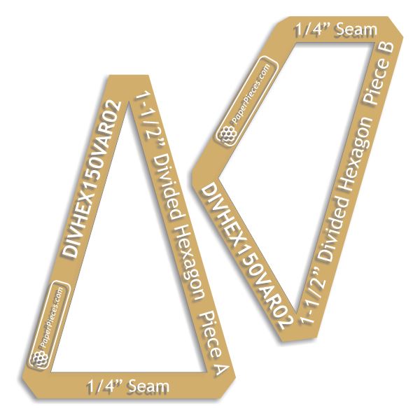 1-1/2" Divided Hexagon Variation 02