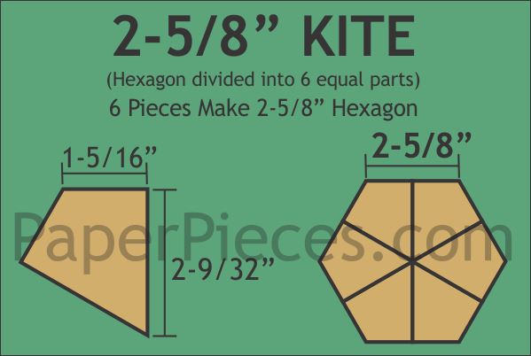 2-5/8" Hexagon Kites