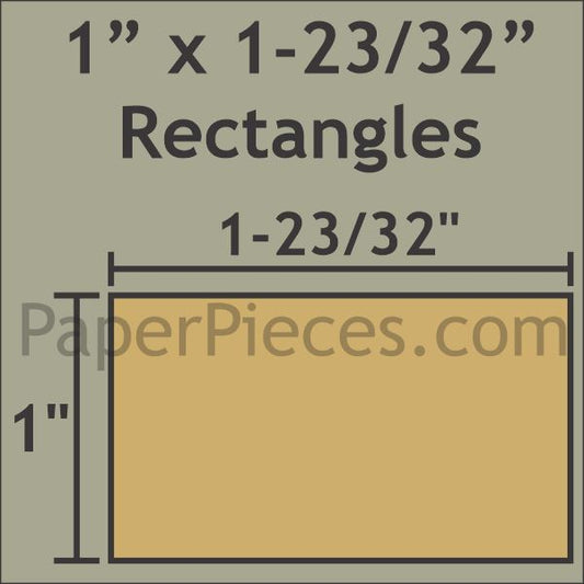 1" x 1-23/32" Rectangle