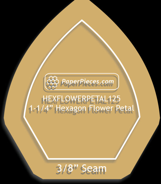 1-1/4" Hexagon Flower Petal