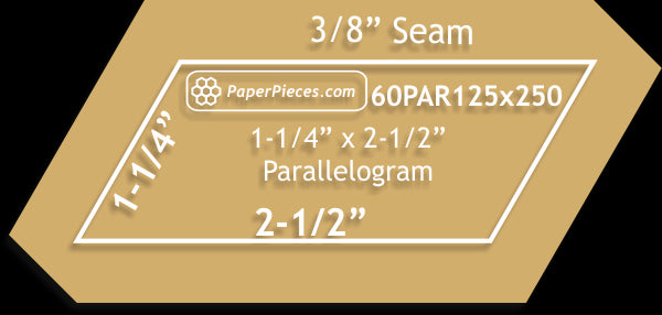 1-1/4" x 2-1/2" 60 Degree Parallelograms