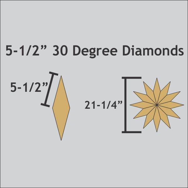 5-1/2" 30 Degree Diamonds