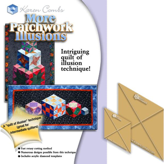 More Patchwork Illusions by Karen Combs with Karen Combs Studio Template Set