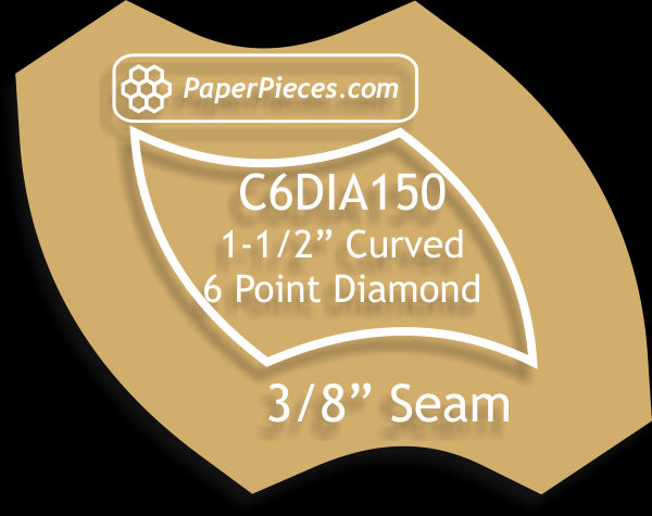 1-1/2" Curved 6 Point Diamonds