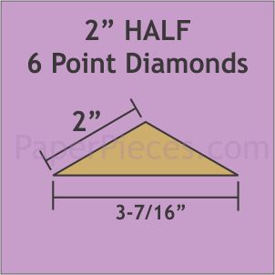 2" Half 6 Point Diamonds